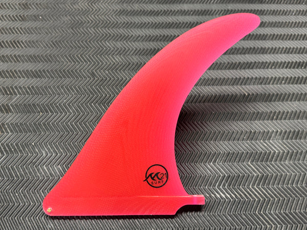 4A Center Fin 9" Salmon Pink/Red Matte Finish