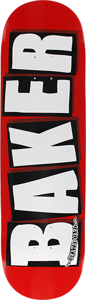 BAKER BRAND SKATE DECK RED/WHITE - M21 Sports BAKER BRAND SKATE DECK RED/WHITE - M21 Sports