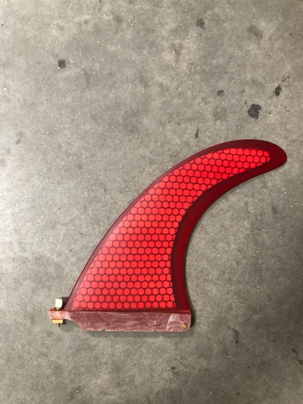 8" Red Honeycomb Center Single Fin