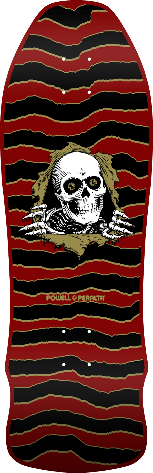 Powell Peralta GeeGah Ripper Skateboard Deck Maroon - 9.75 x 30